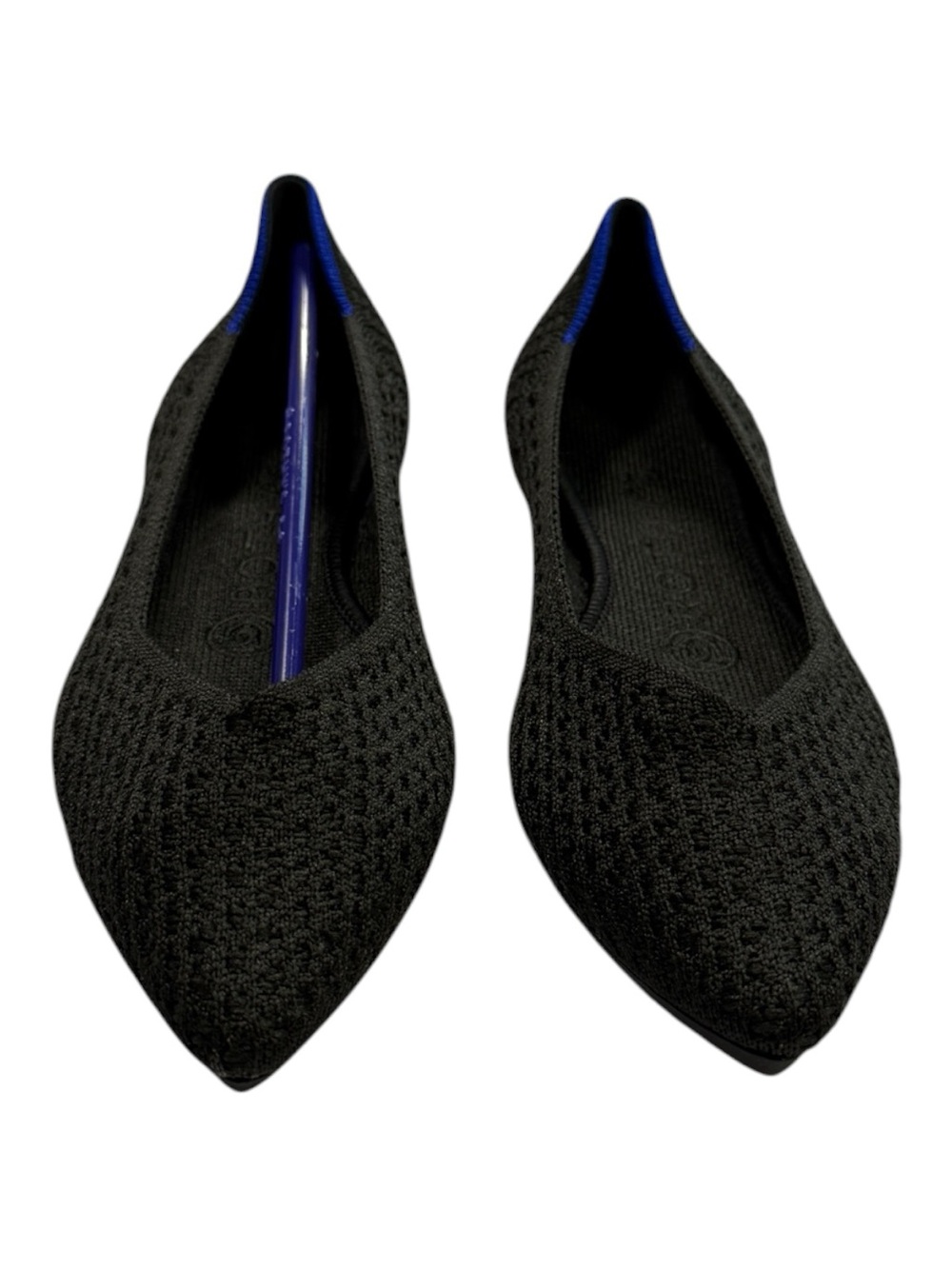 Rothy’s The Point Flats Black Swiss Dot Size 6